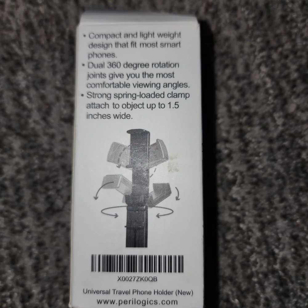 NWT Perilogics Pocket Sixe Travel Phone Holder Black